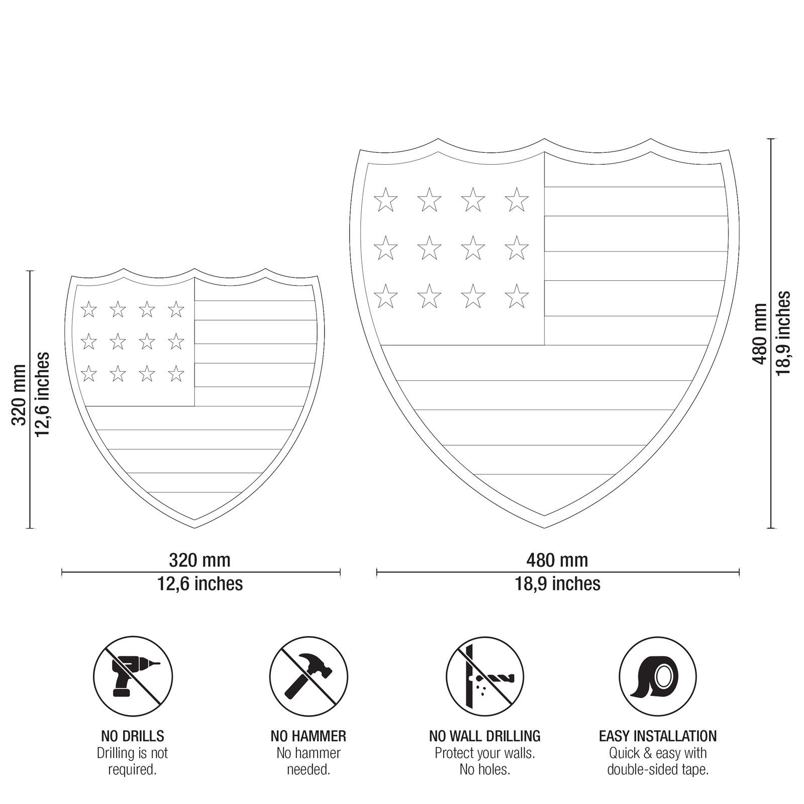 AMERICAN FLAG SHIELD View 13