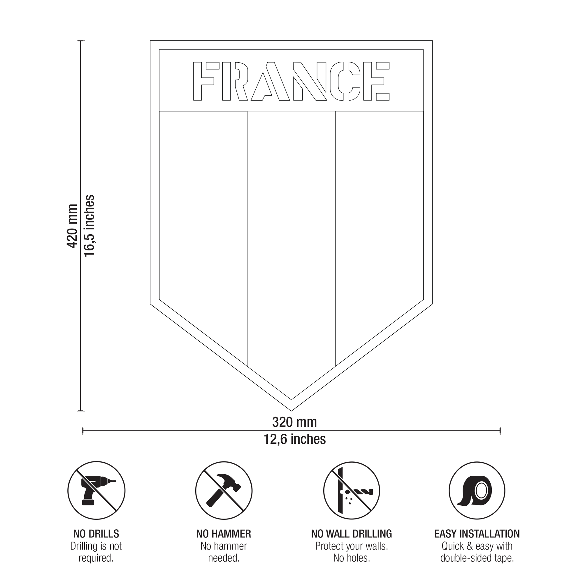 FRANCE FLAG SHIELD View 7
