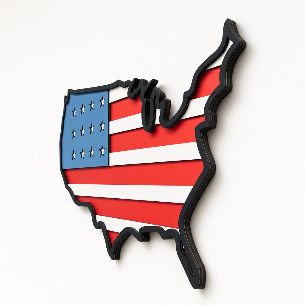USA MAP FLAG View 4