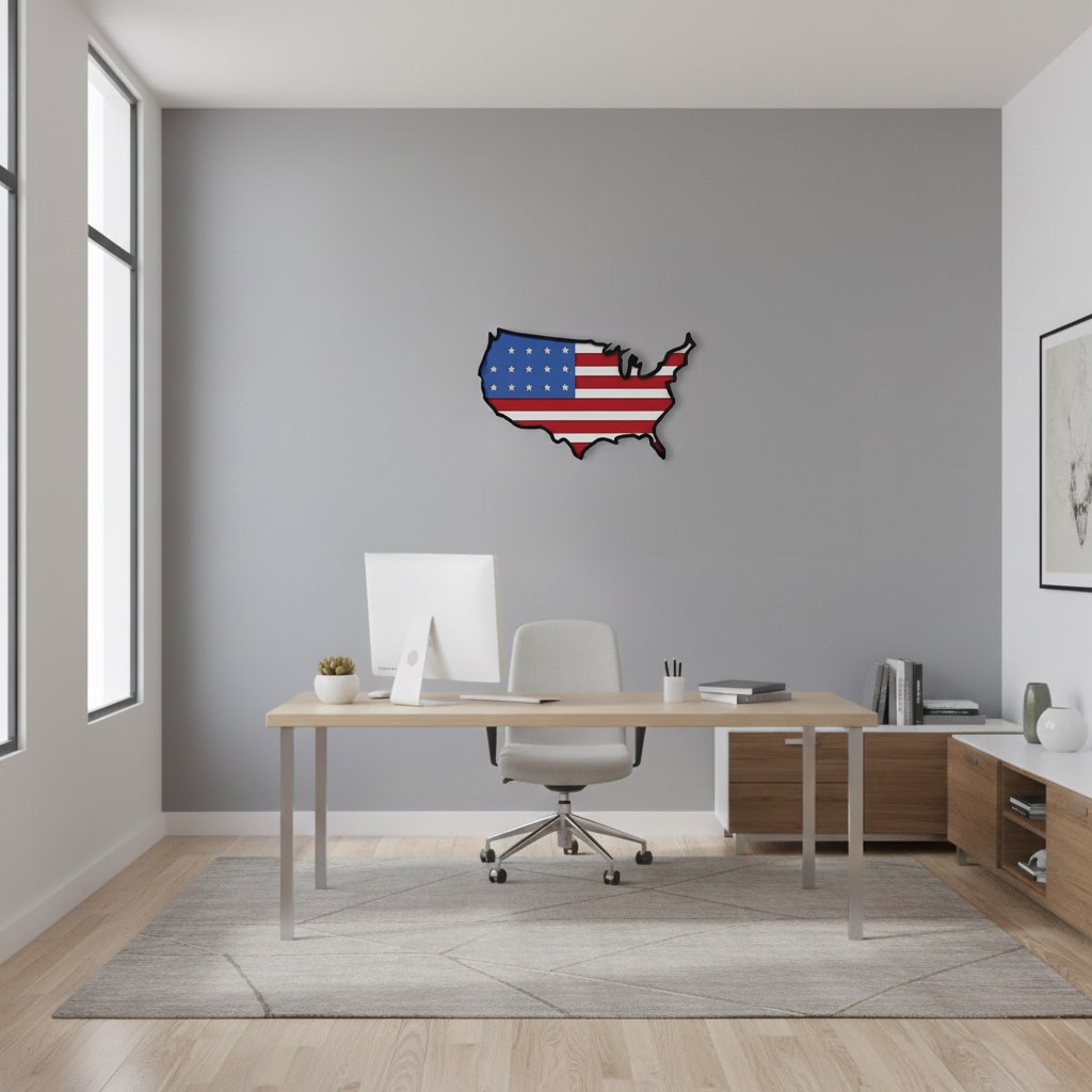 USA MAP FLAG View 9