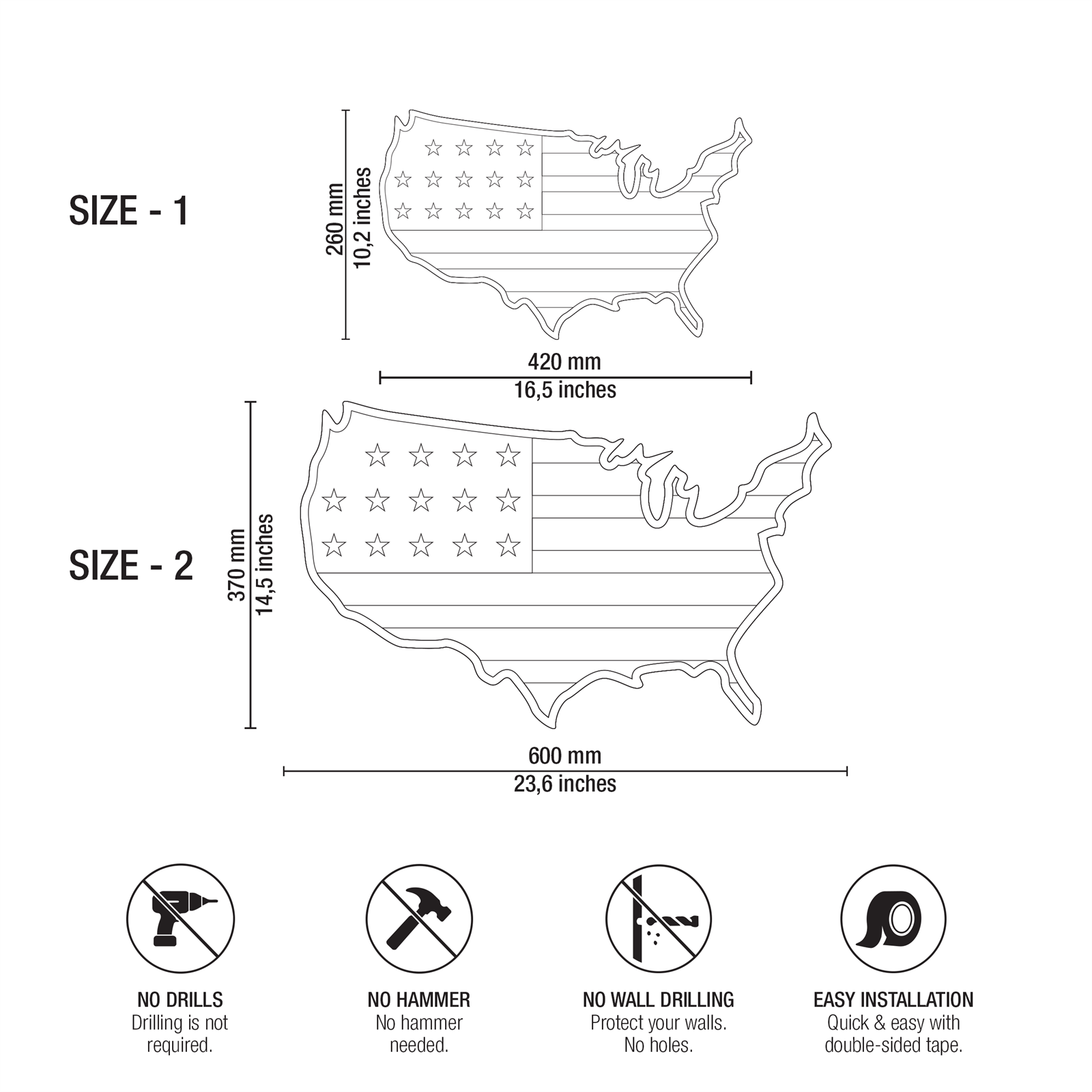 USA MAP FLAG View 12