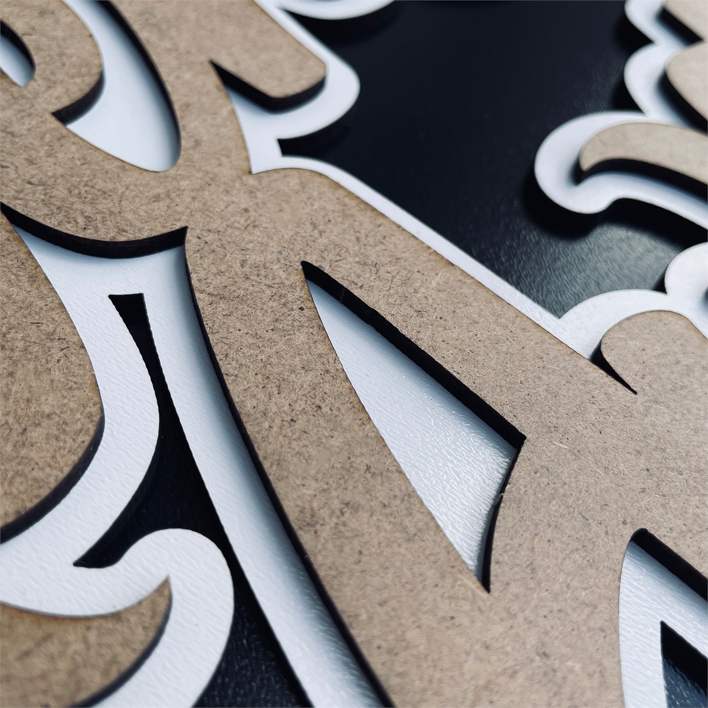 Adventure Awaits Macro Detail of Lettering Contours and Shadow Relief