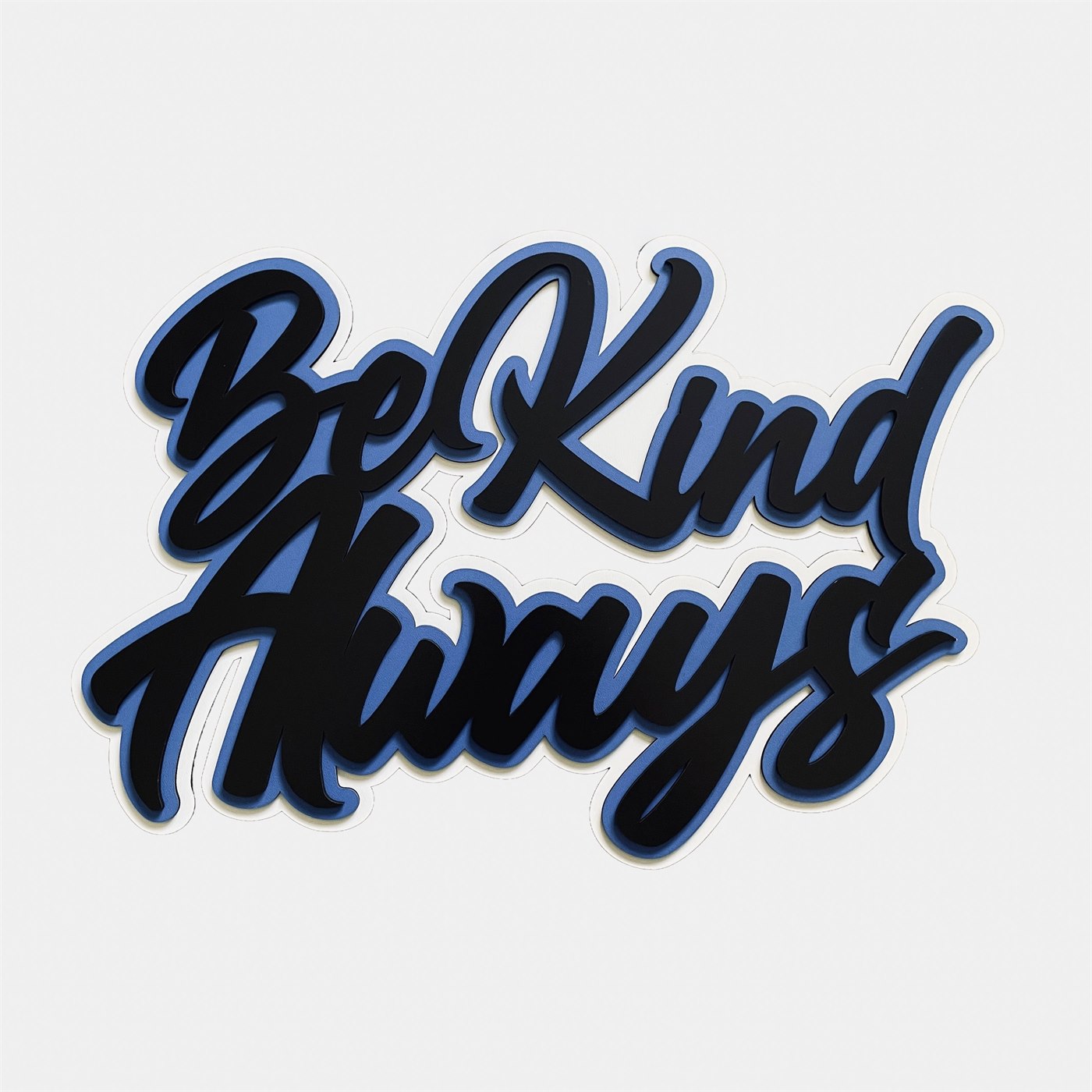 Be Kind Always Multi-Layer 3D Wooden Wall Art Front Elevation