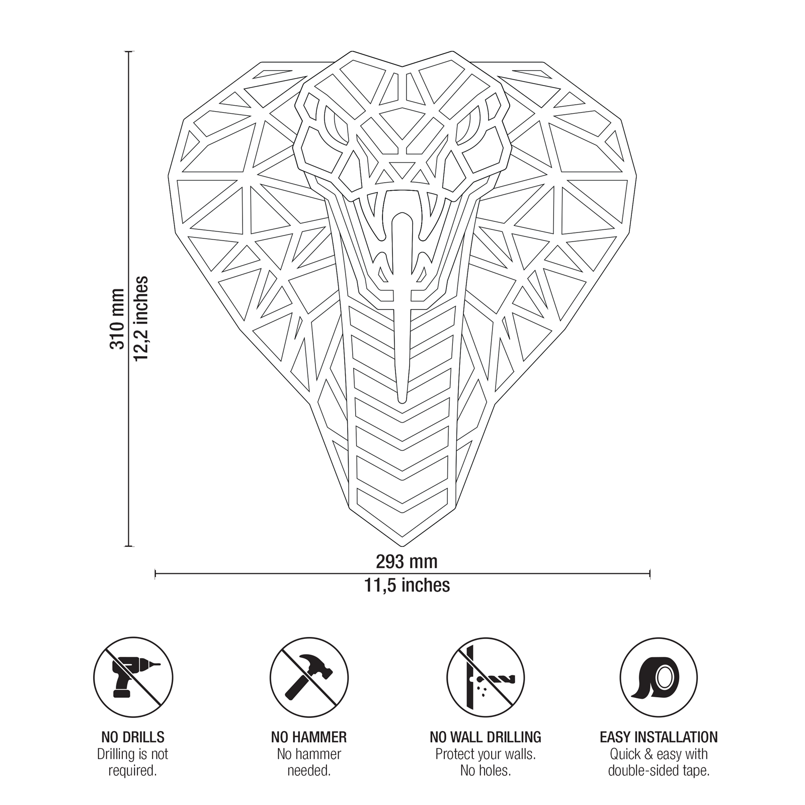 Cobra Geometry Technical Specifications and Dimensions Drawing