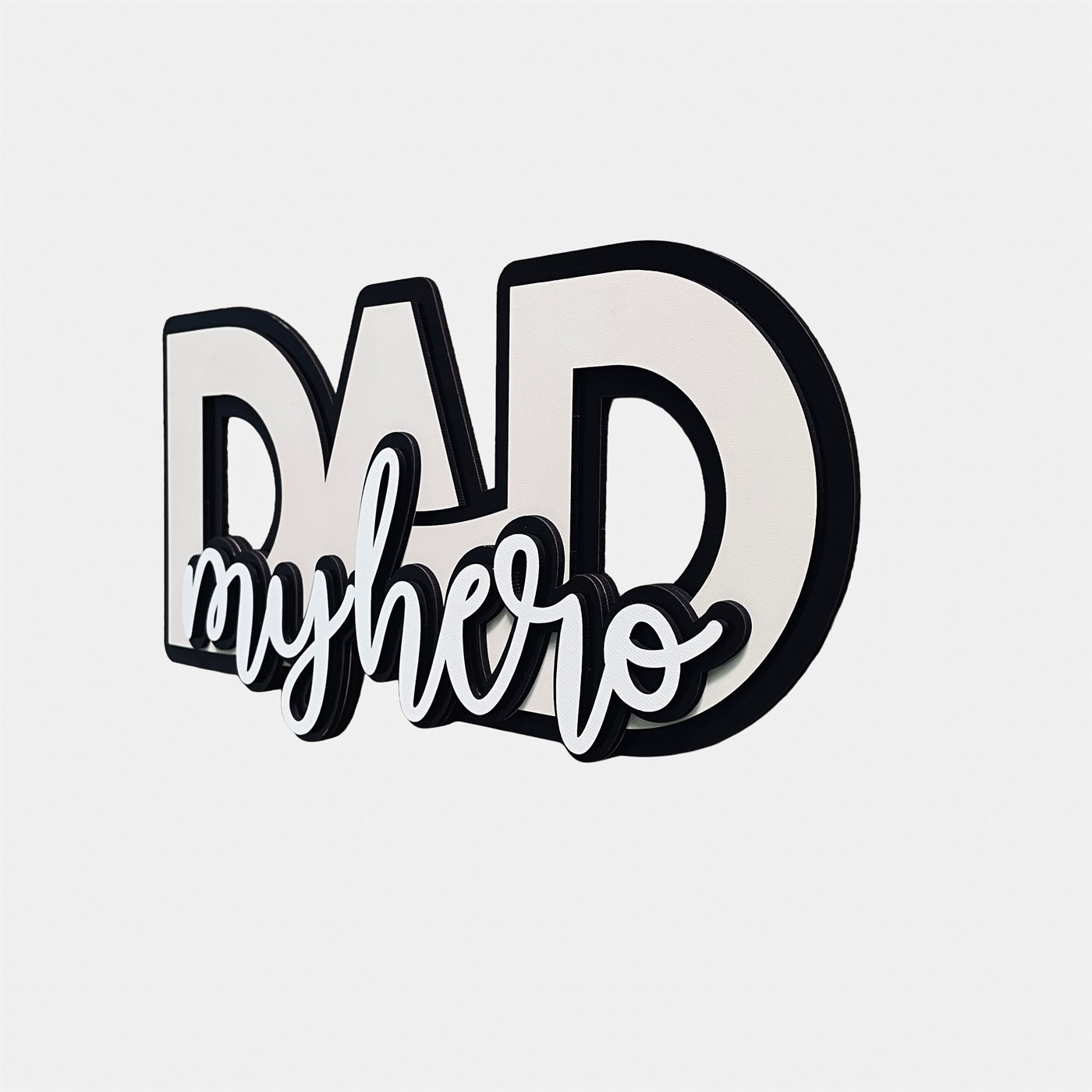 Dad My Hero Right Profile Highlighting Dynamic Shadow Interplay
