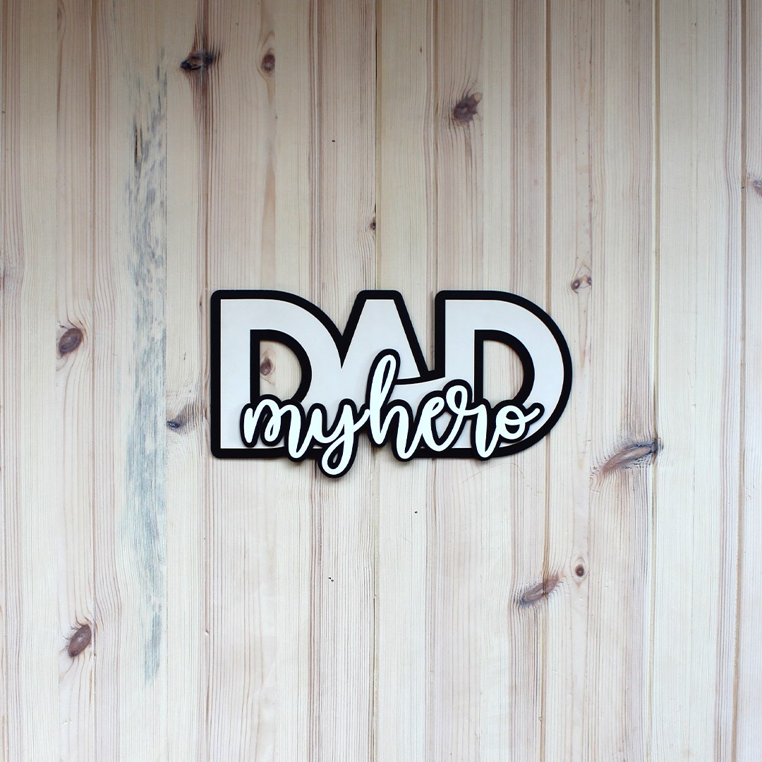 Dad My Hero Mounted on Interior Living Wall