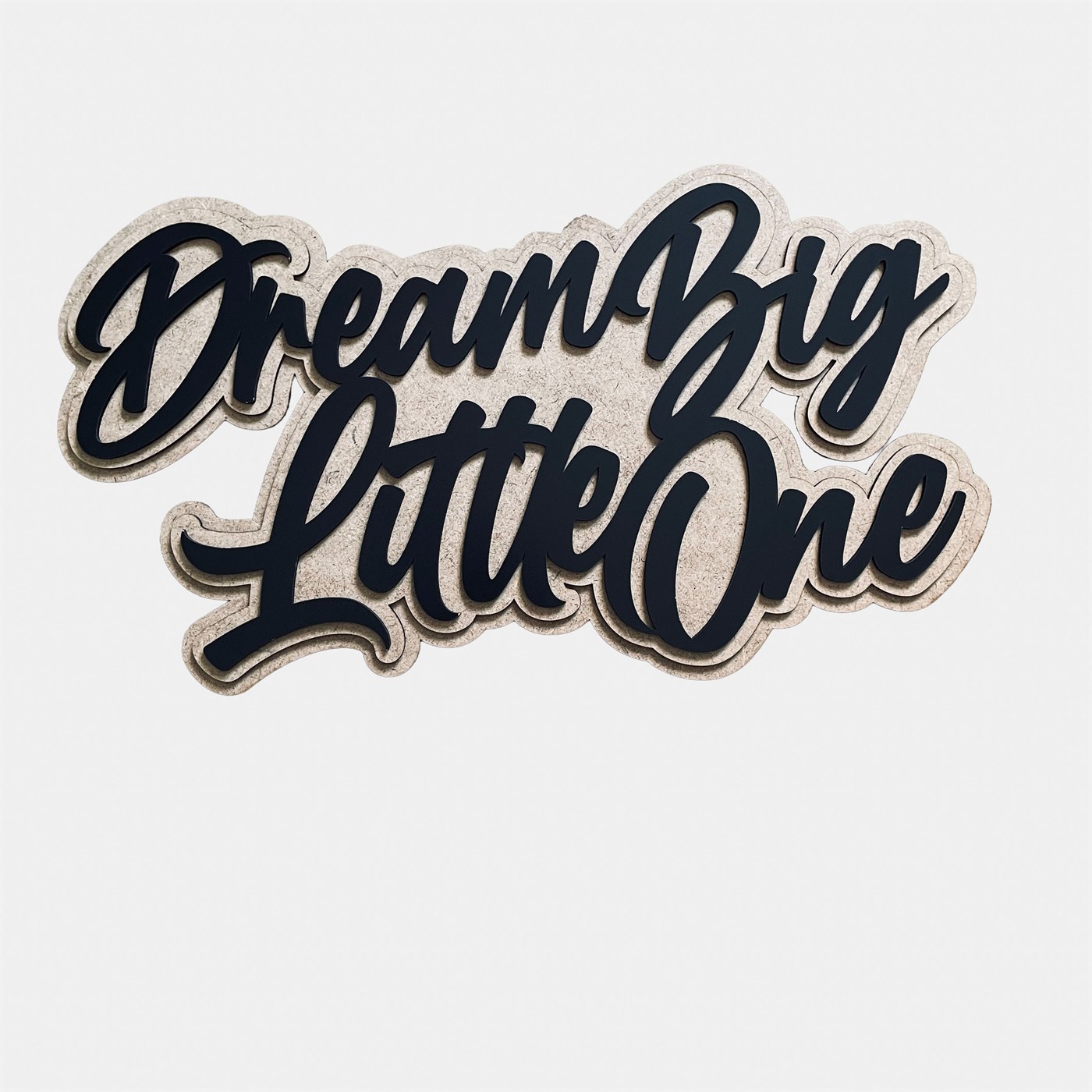 Dream Big Little One Multi-Layer 3D Wooden Wall Art Front Elevation