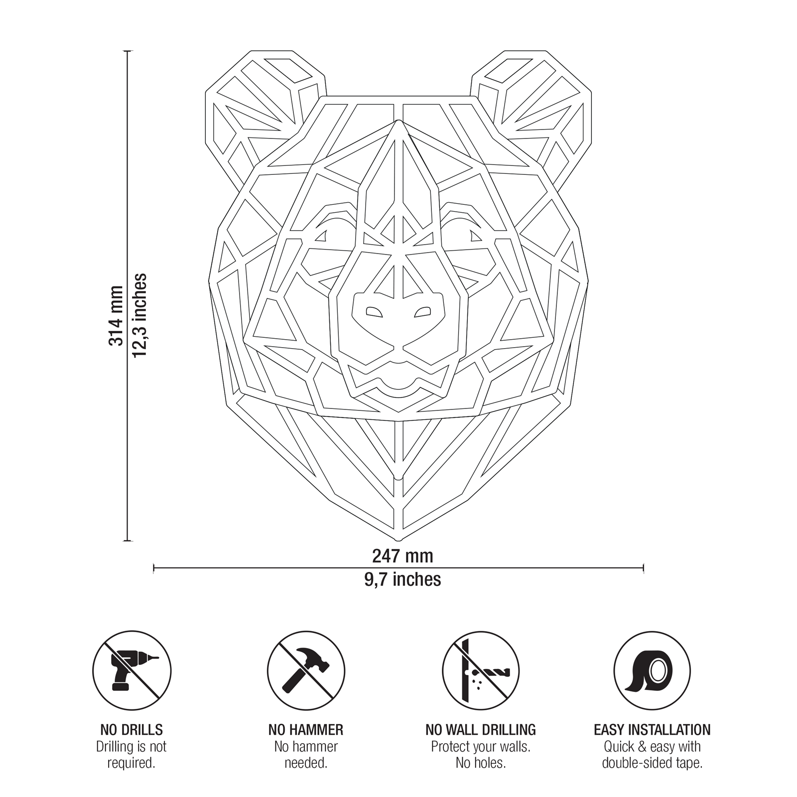 Geo Bear Technical Specifications and Dimensions Drawing