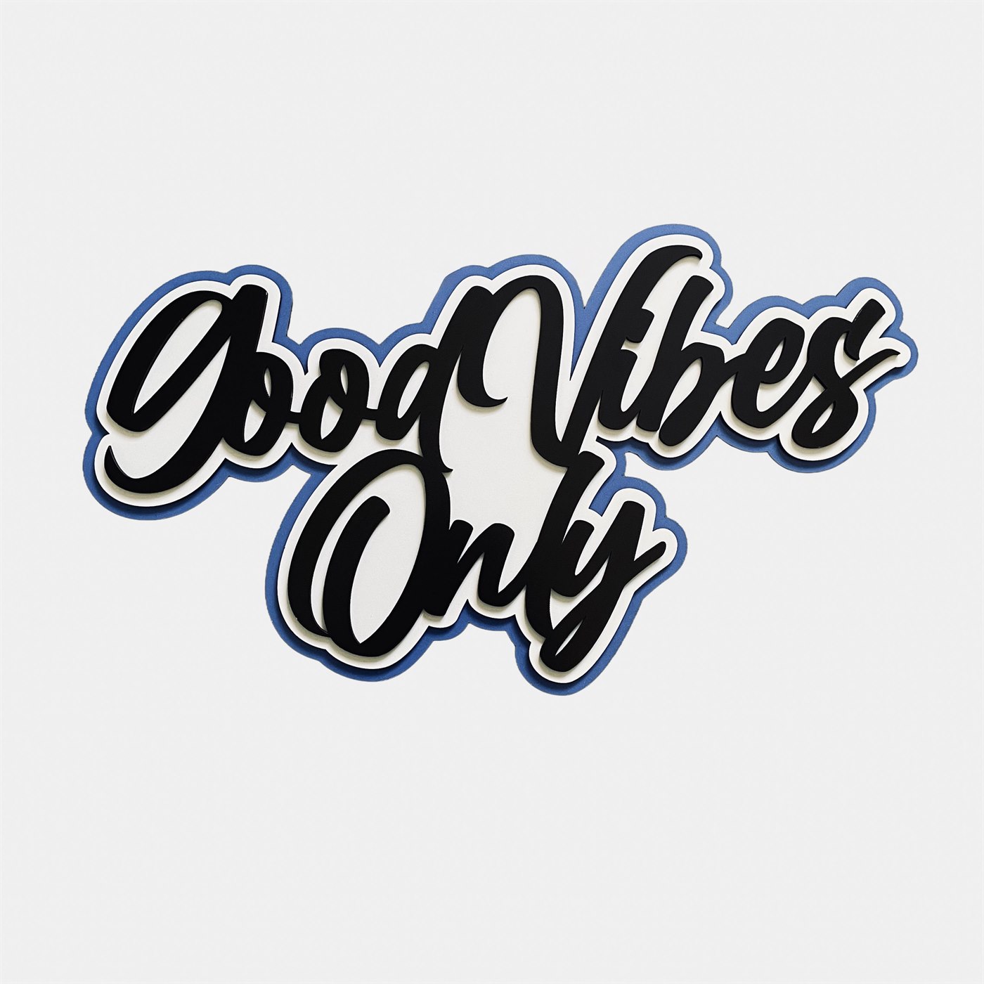 Good Vibes Only Multi-Layer 3D Wooden Wall Art Front Elevation