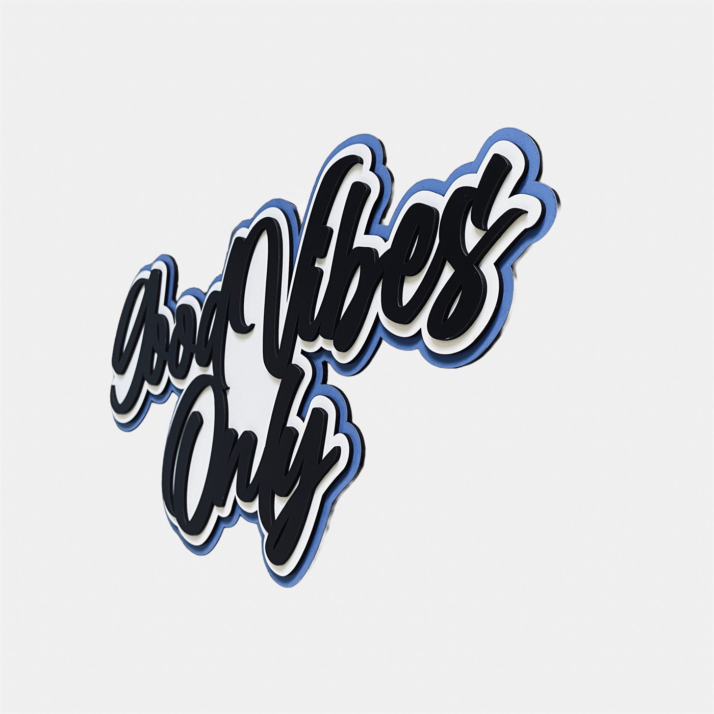 Good Vibes Only Right Profile Highlighting Dynamic Shadow Interplay