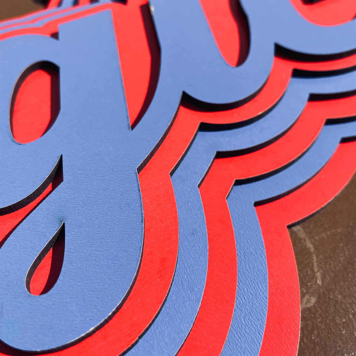 Magic Macro Detail of Flourish Waves and Precision Laser Joinery
