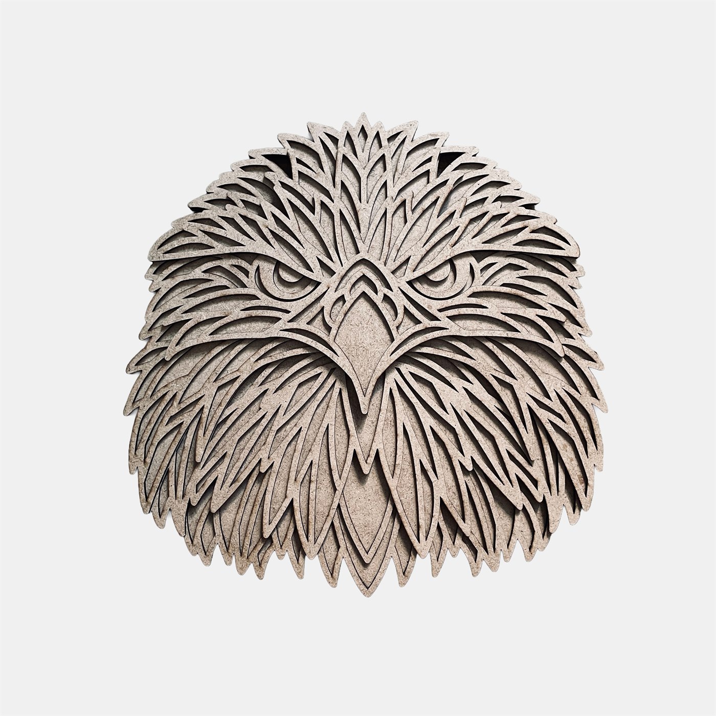Majestic Eagle Multi-Layer 3D Wooden Wall Art Front Elevation