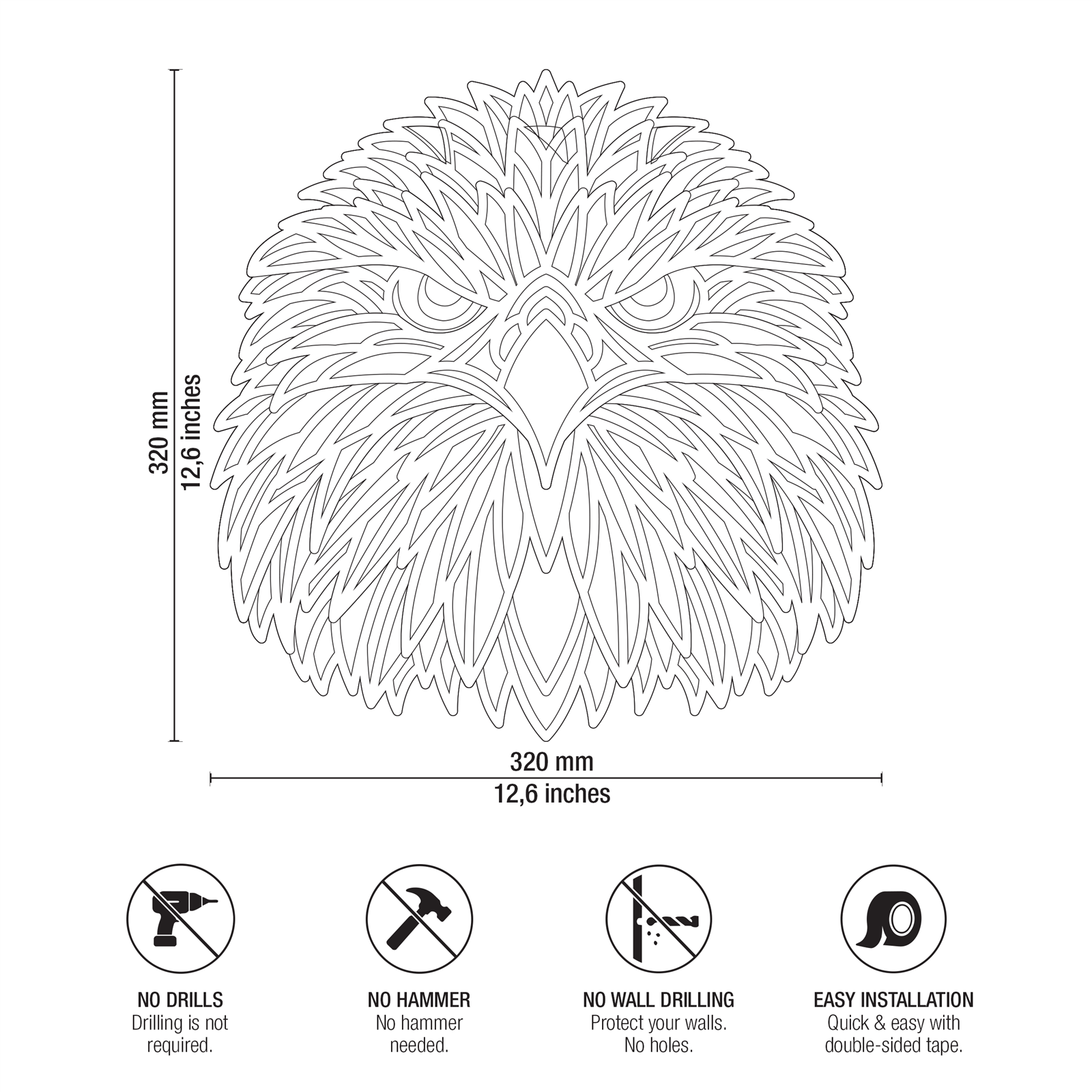 Majestic Eagle Technical Specifications and Dimensions Drawing
