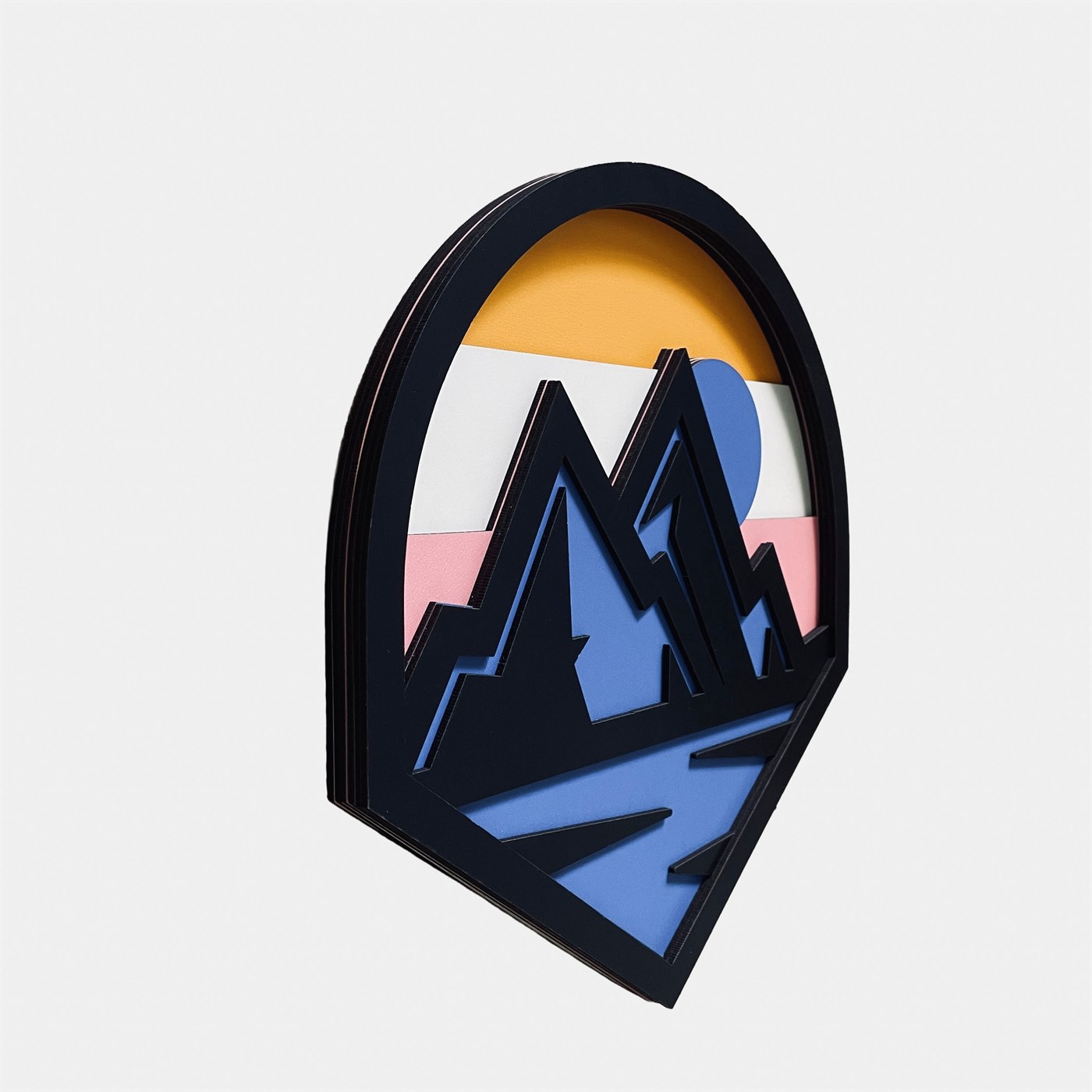 Mountain Escape Left Profile Showing Multi-Layer MDF Thickness