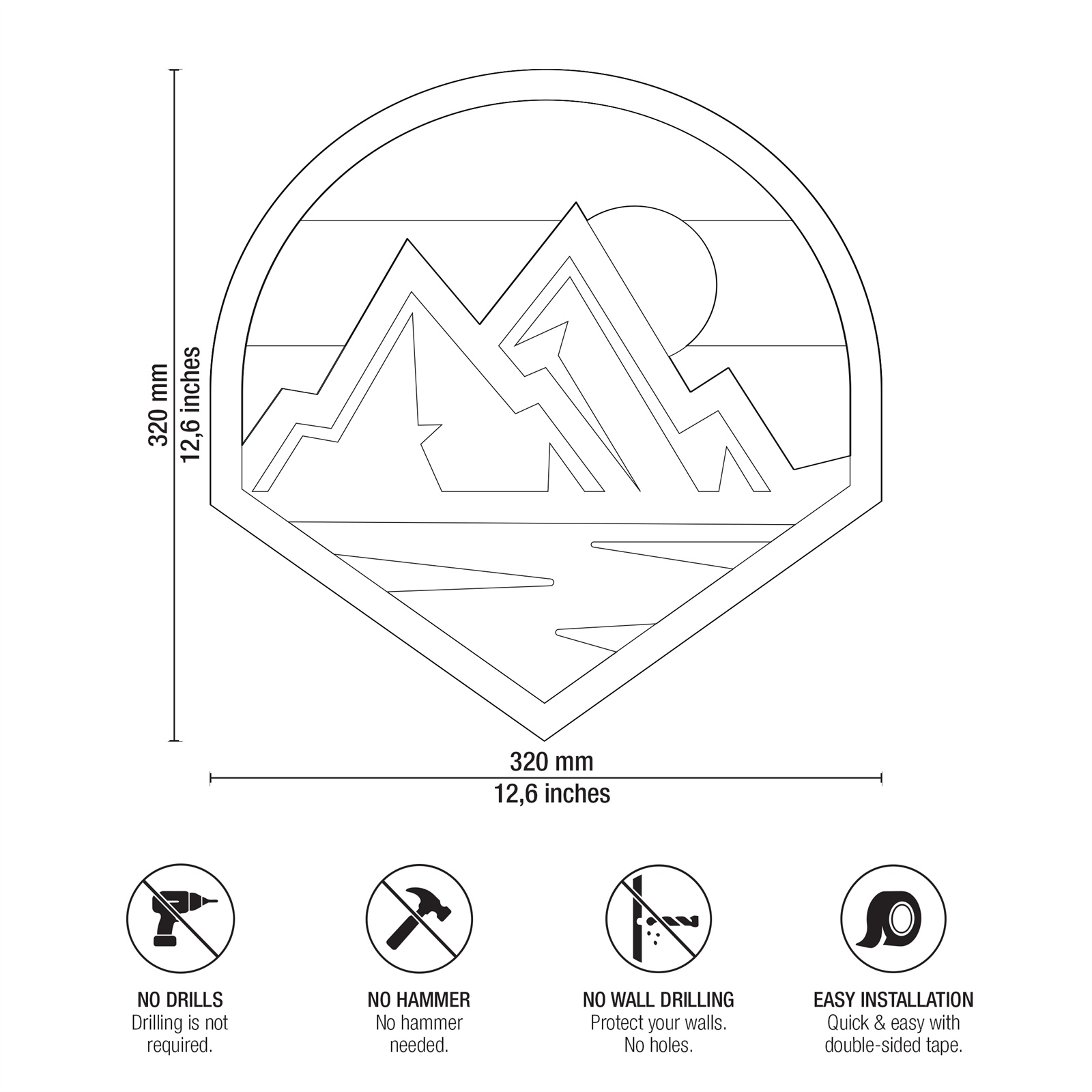 Mountain Escape Technical Specifications and Dimensions Drawing