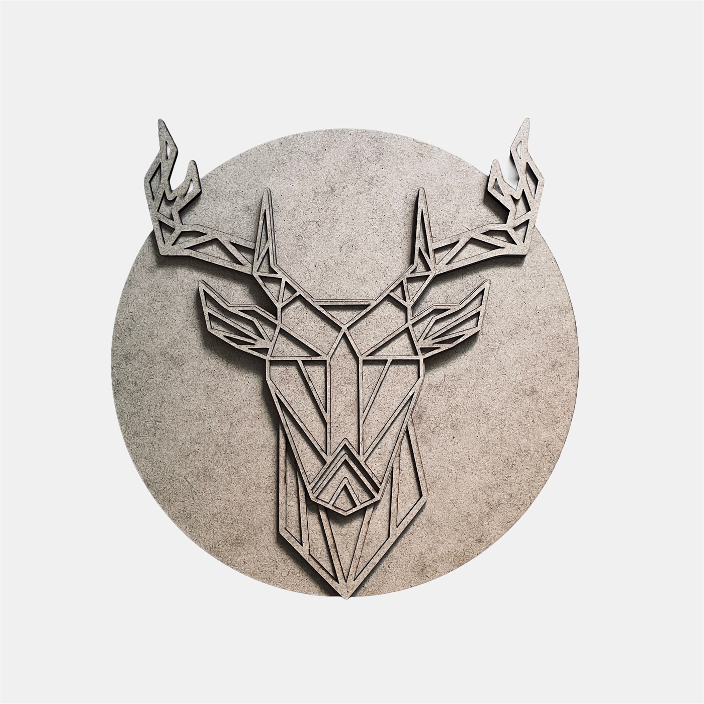 Noble Stag Multi-Layer 3D Wooden Wall Art Front Elevation