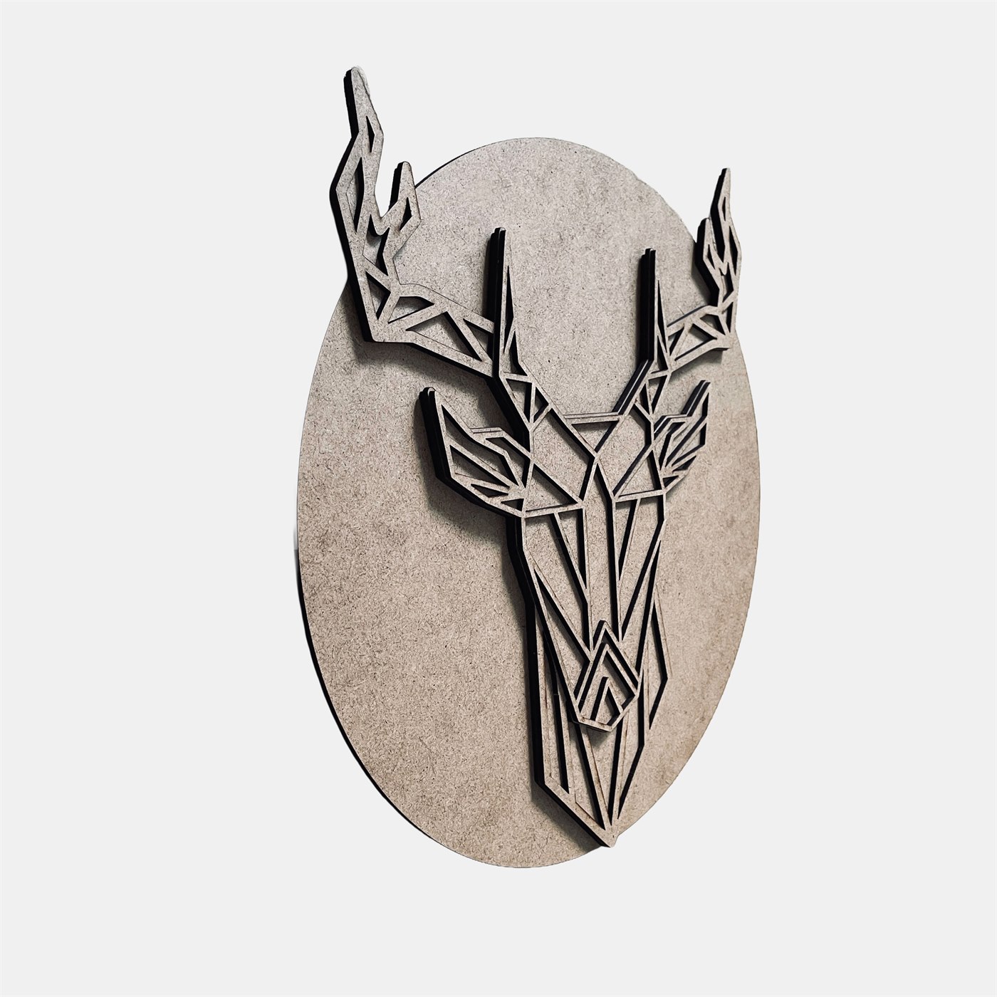 Noble Stag Left Profile Showing Multi-Layer MDF Thickness