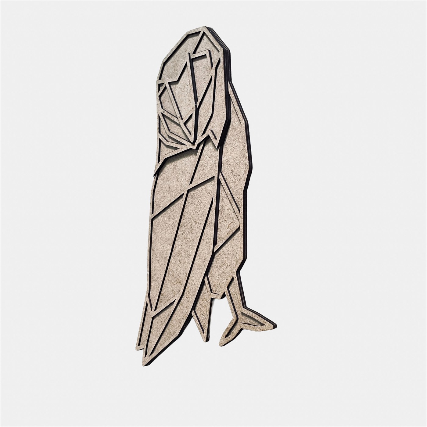 Origami Owl Right Profile Highlighting Dynamic Shadow Interplay