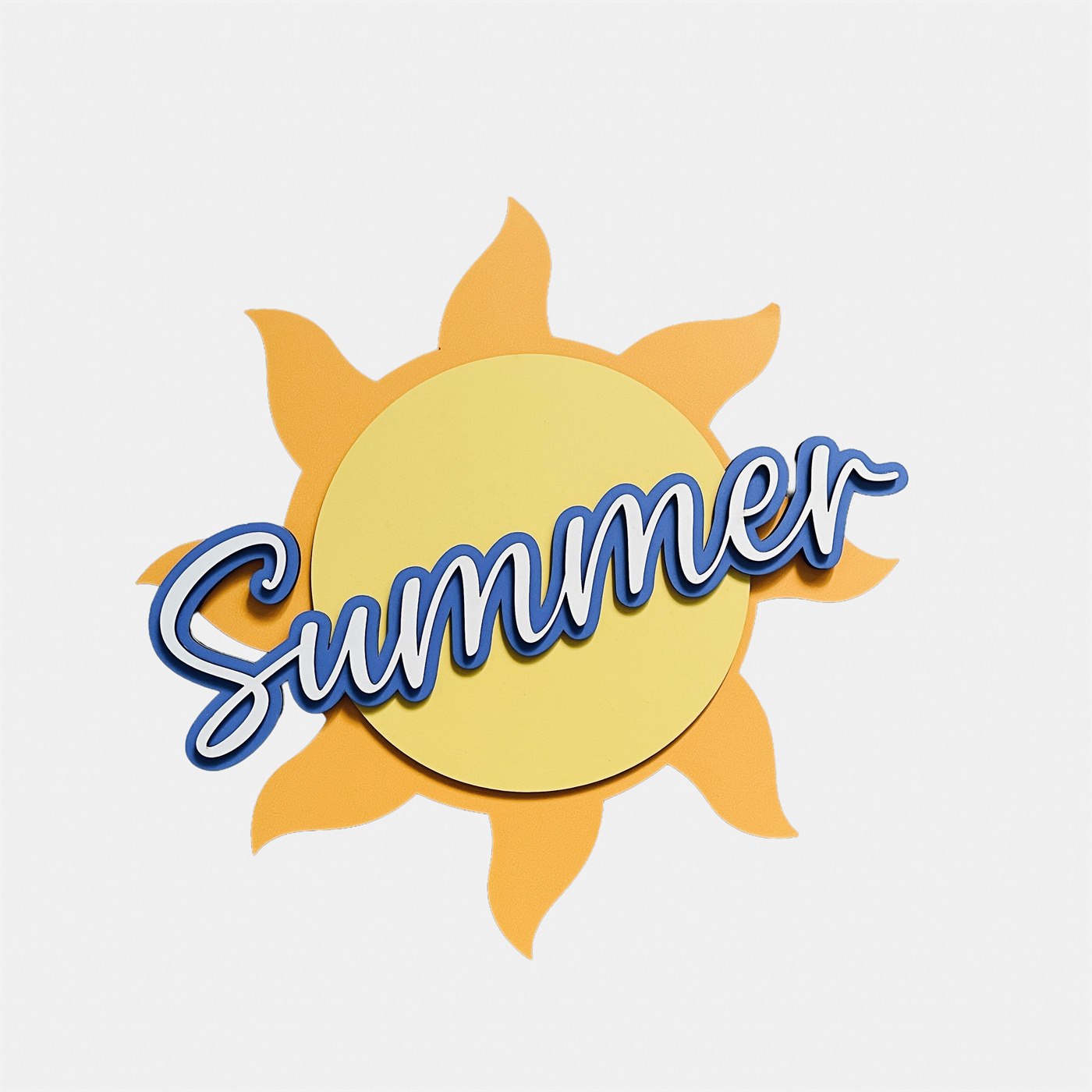 Summer Sunshine Multi-Layer 3D Wooden Wall Art Front Elevation
