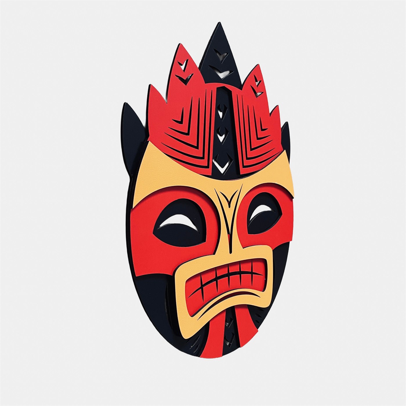 Tribal Mask Left Profile View