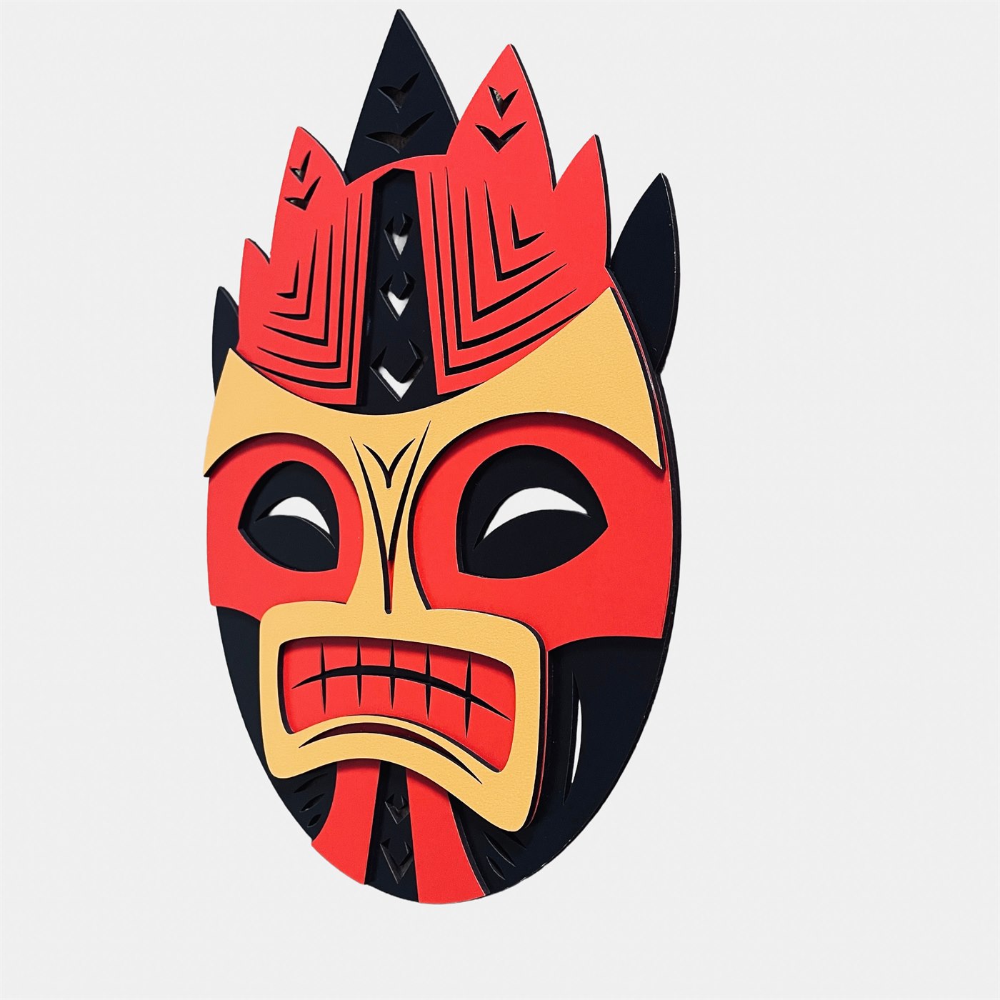 Tribal Mask Right Profile View