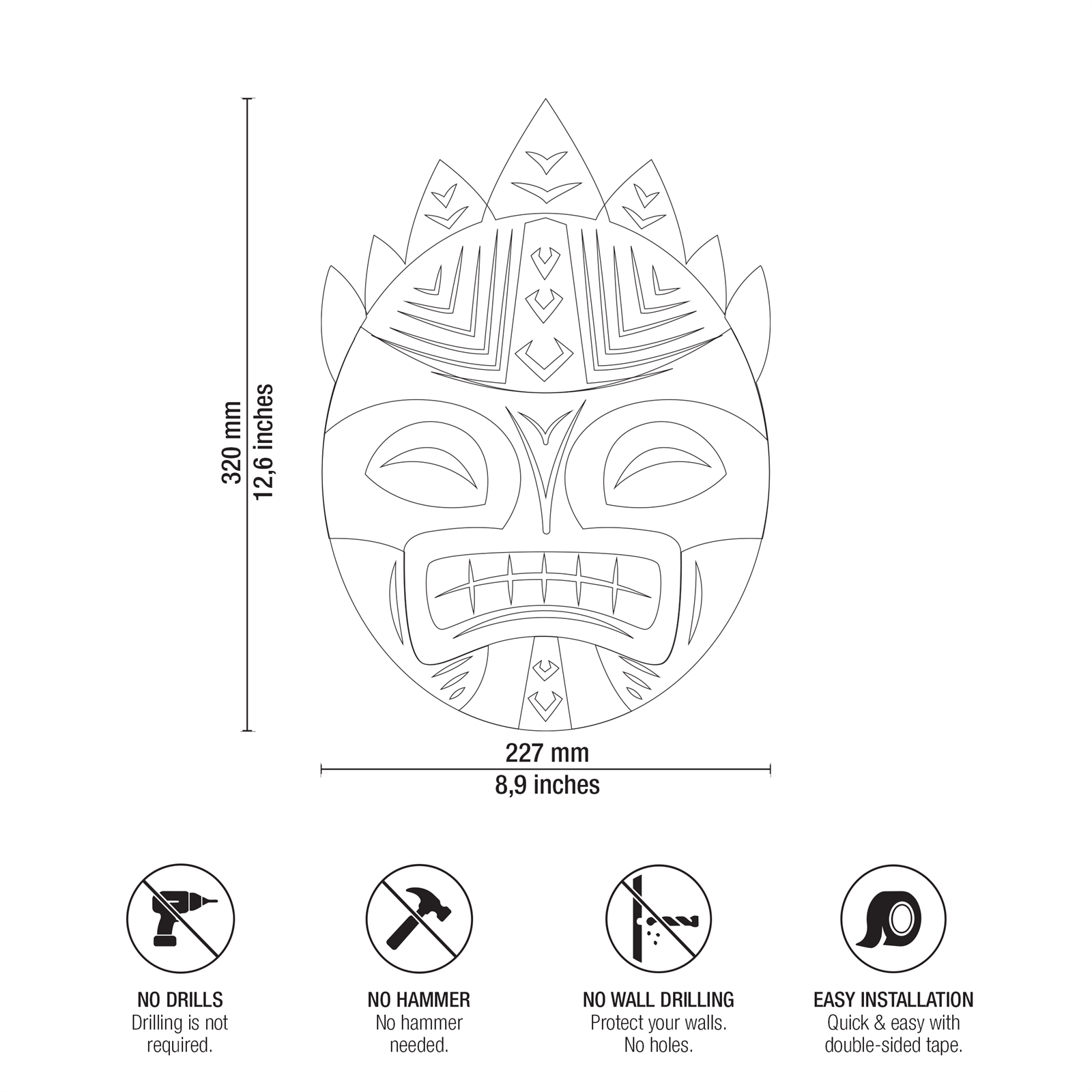 Tribal Mask Technical Specifications