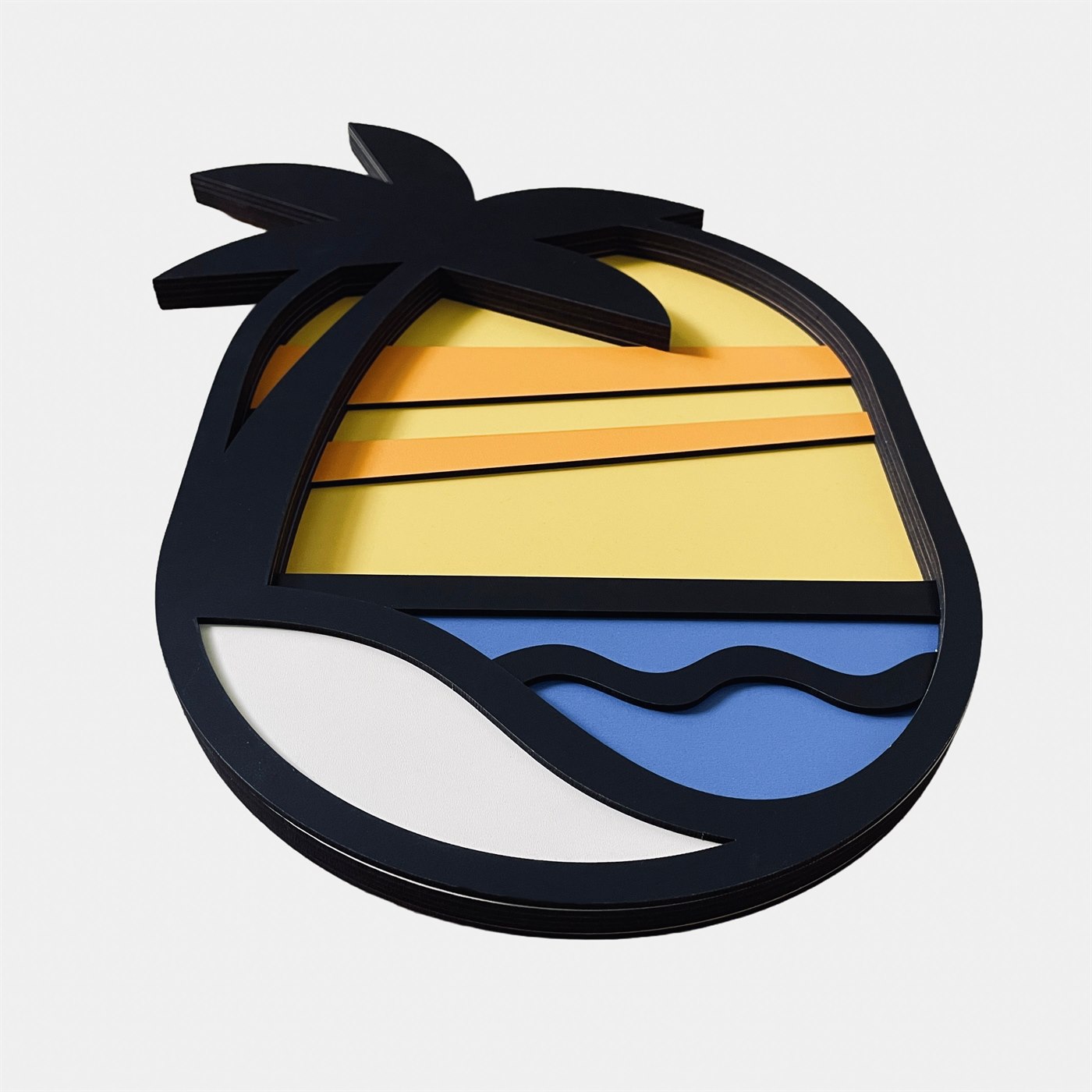 Tropical Sunset Low-Angle Perspective Showing Layered Depth