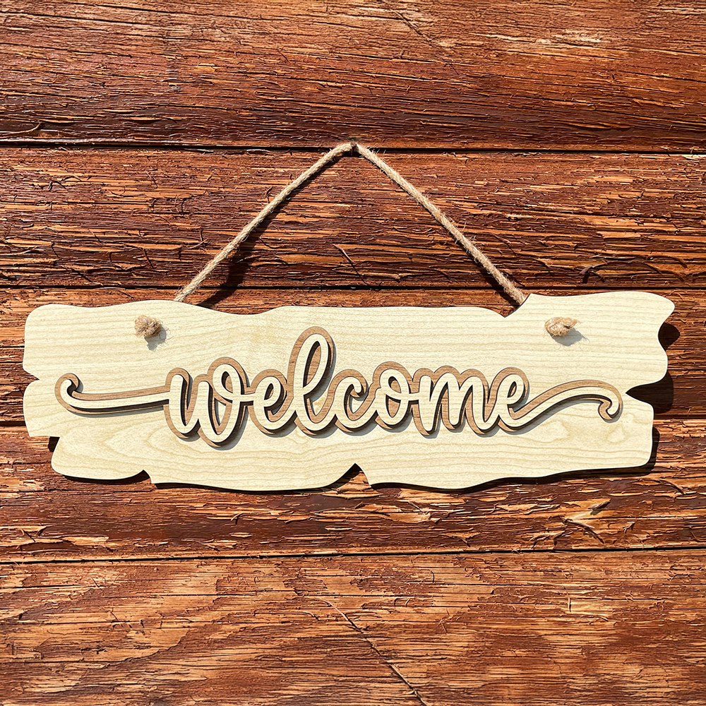 Welcome Sign - Version 1 Wall Mounted View