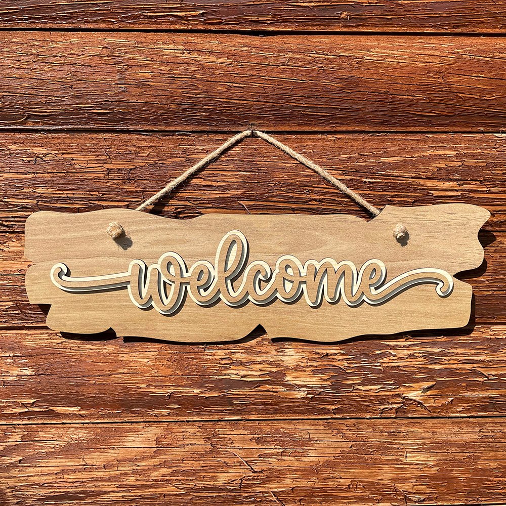 Welcome Sign - Version 2 Wall Mounted View