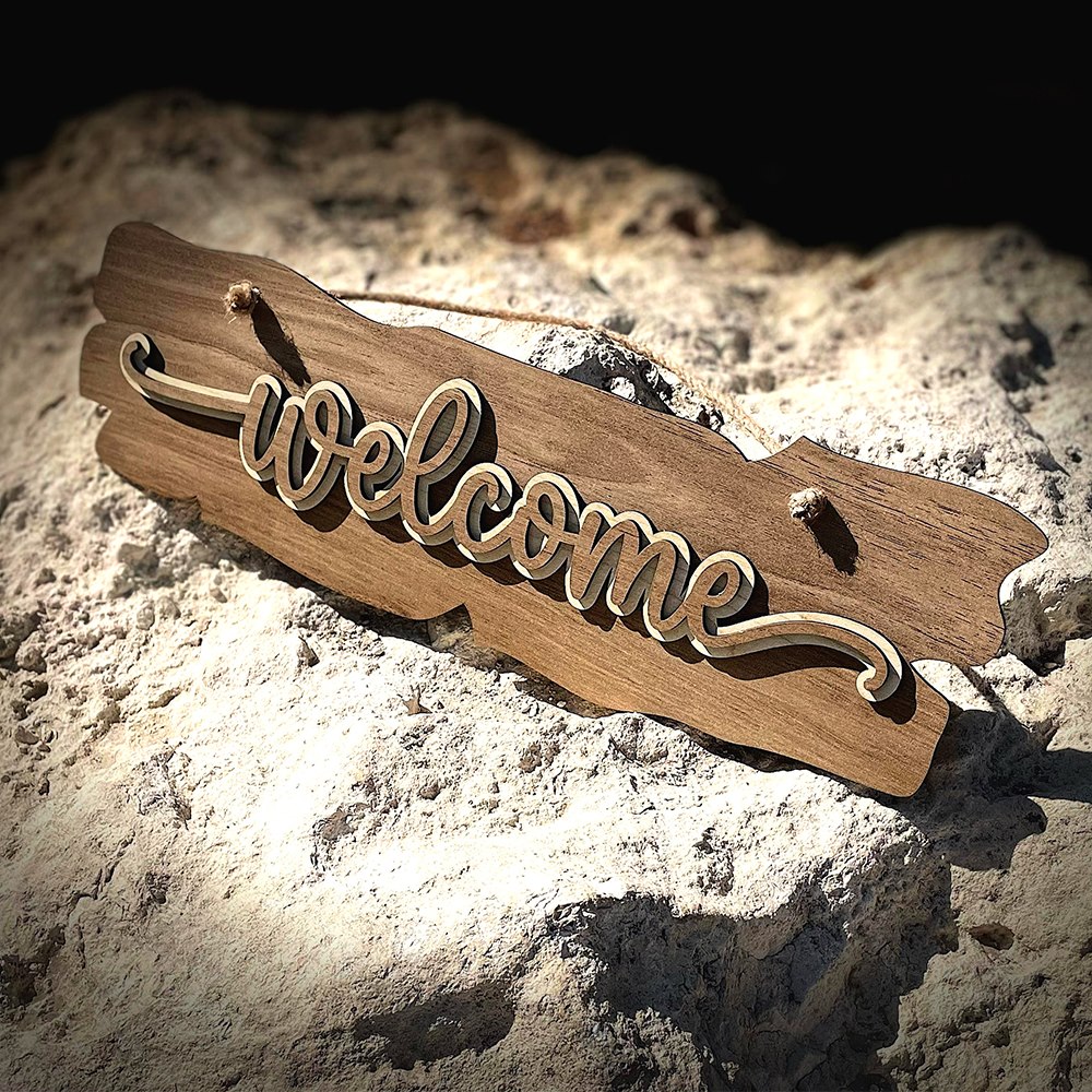 Welcome Sign - Version 2 Contour Detail