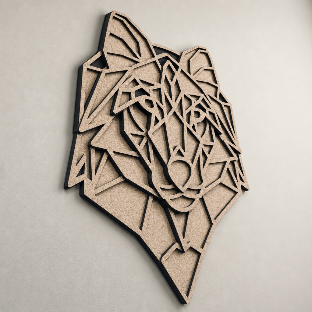 Wild Wolf Left Profile Showing Multi-Layer MDF Thickness