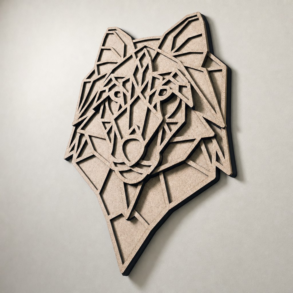 Wild Wolf Right Profile Highlighting Shadow Interplay