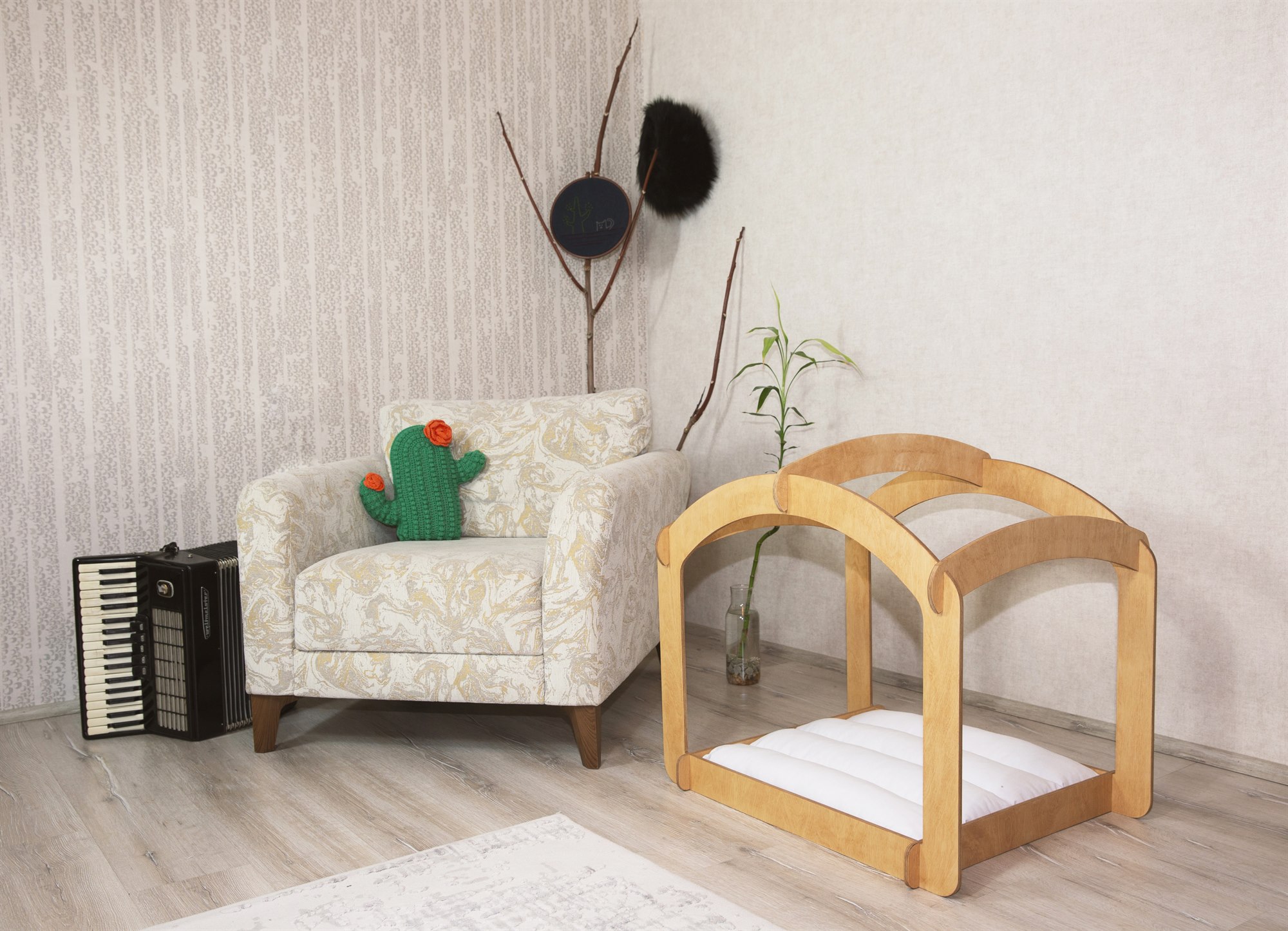 MAKA BOURBON 05 / Solid Baltic Birch Wood Grain & Shadow Layers