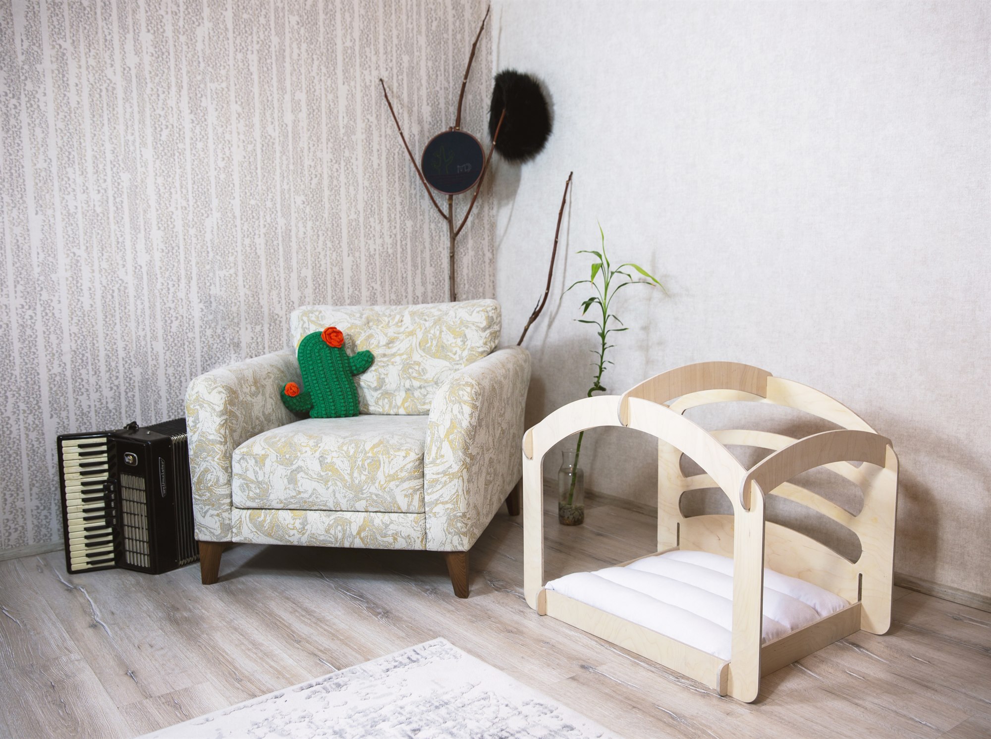 TASMAKA NATURAL 05 / Solid Baltic Birch Wood Grain & Shadow Layers