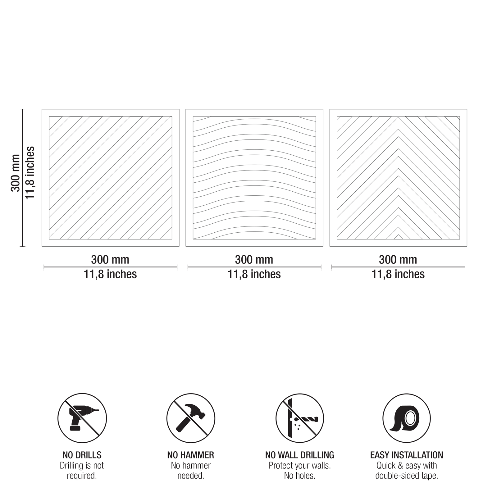 GEOMETRIC LINES TRIO Technical Blueprint