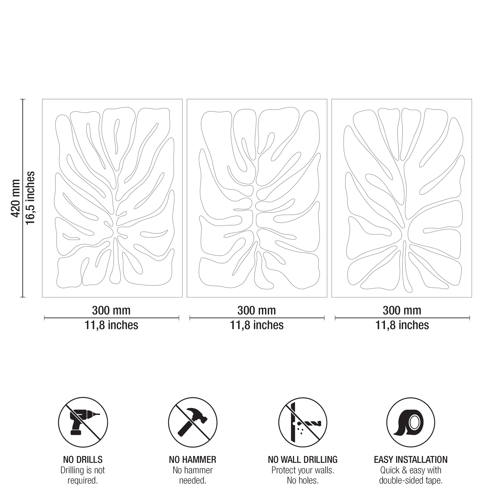 TROPICAL LEAVES TRIO Technical Blueprint
